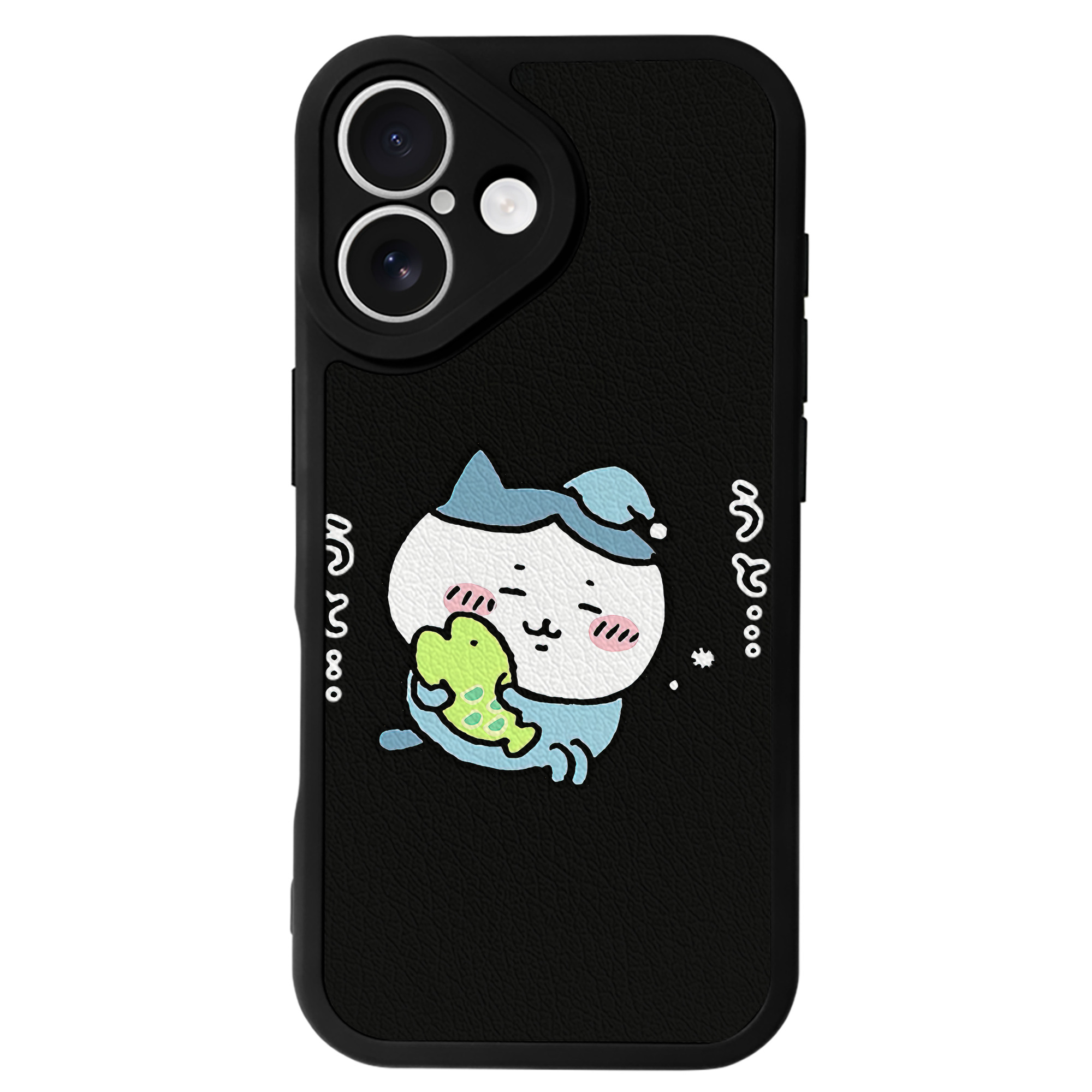（画像用） ちいかわ ハチワレ Chii-kawa hachiware 【iPhone 16シリーズ対応】シリコンスマホケース（レザー調） 材質：シリコン